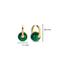 Orecchini Ti Sento Milano Donna in Argento Malachite 7850MA - 7850MA